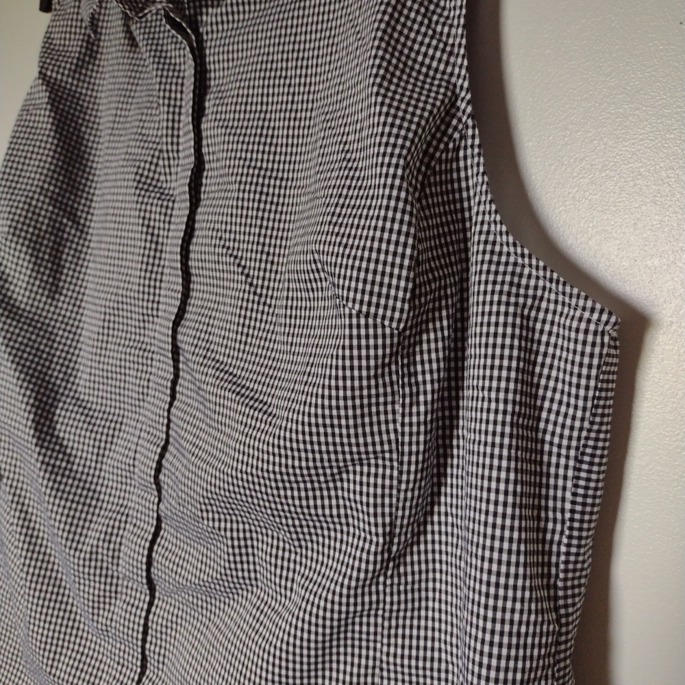 The Limited Women's Blouse Size 3X Sleeveless Black/White Checked - Picture 4 of 5